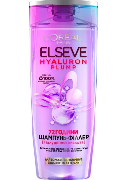 Шампунь-филлер L'Oreal Paris Elseve Hyaluron Plump для волос, нуждающихся в увлажнении и объеме, 400 мл